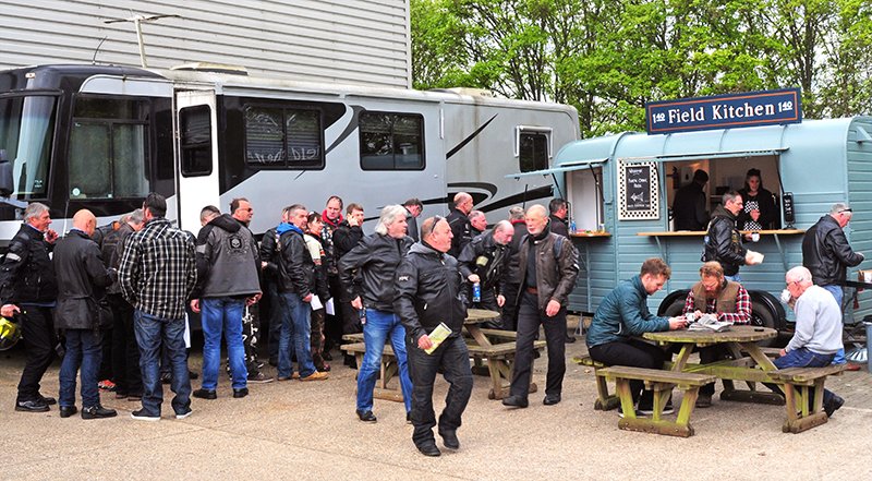 Queuing for breakfast at Open Day